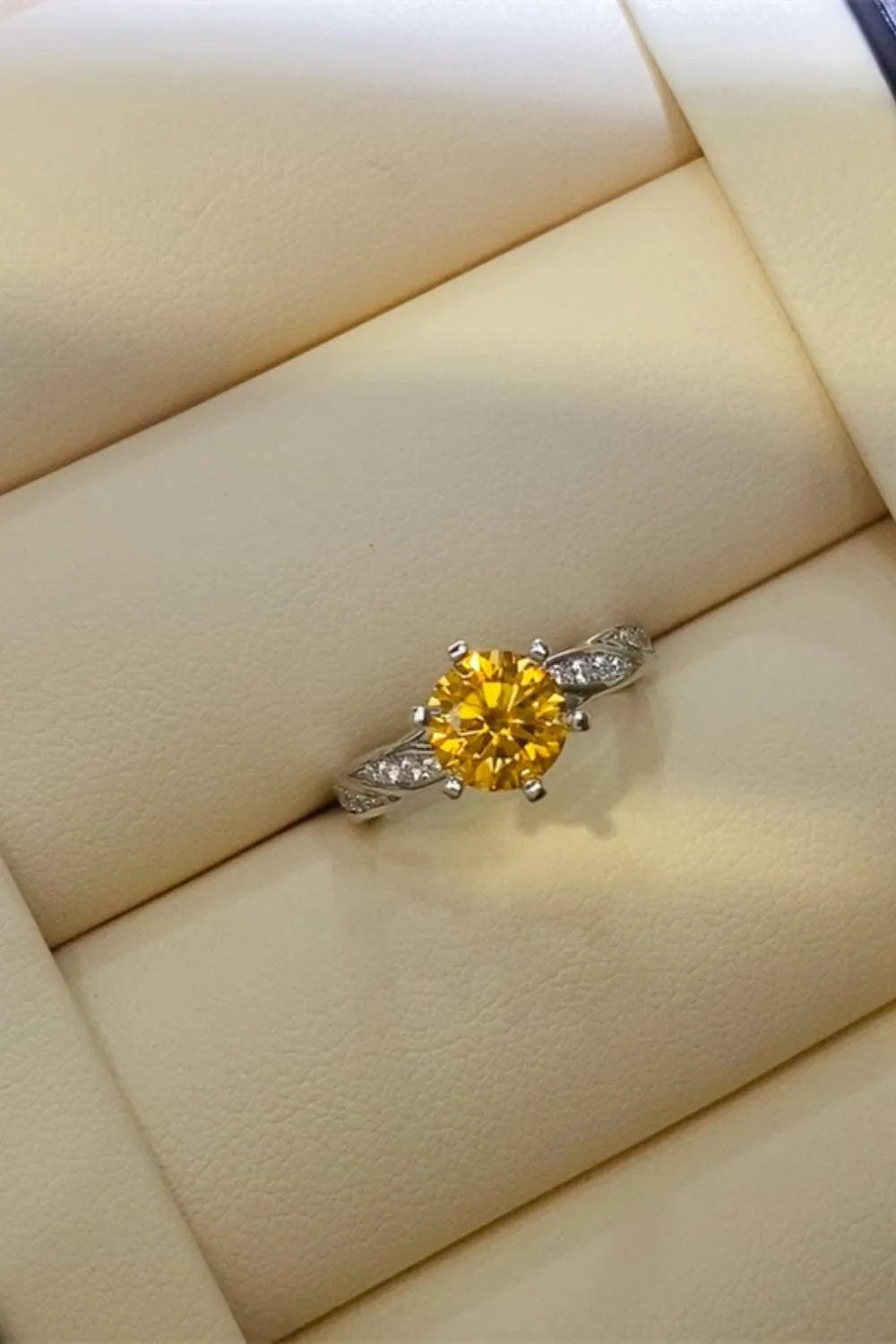 2 Carat Moissanite 925 Sterling Silver Ring 2 Carat - Tophatter Daily Deals